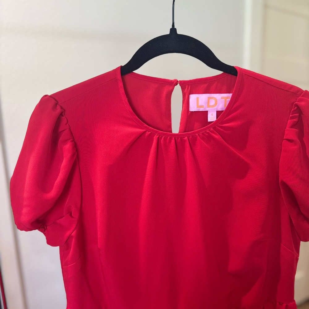Like New! LDT - Red Maxi Tiered Dress (size- 4) Perfect for Holidays or Daytime